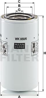 Mann-Filter WK 930/6 x - Fuel filter www.parts5.com