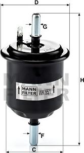 Mann-Filter WK 55/1 - Fuel filter www.parts5.com