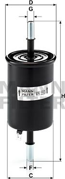 Mann-Filter WK 55/3 - Fuel filter www.parts5.com