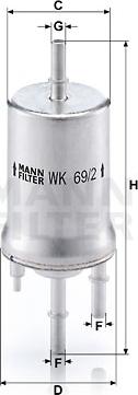 Mann-Filter WK 69/2 - Fuel filter www.parts5.com