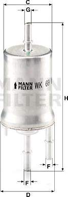 Mann-Filter WK 69 - Fuel filter www.parts5.com