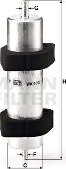 Mann-Filter WK 6003 - Топливный фильтр www.parts5.com