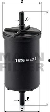 Mann-Filter WK 6002 - Filtro combustible www.parts5.com