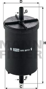 Mann-Filter WK 6012 - Fuel filter www.parts5.com