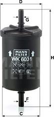 Mann-Filter WK 6031 - Fuel filter www.parts5.com