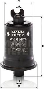 Mann-Filter WK 614/24 x - Fuel filter www.parts5.com
