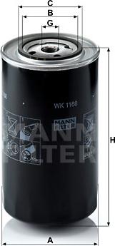 Mann-Filter WK 1168 - Fuel filter www.parts5.com