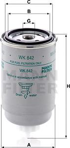 Mann-Filter WK 842 - Fuel filter www.parts5.com