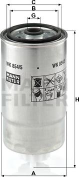 Mann-Filter WK 854/5 - Fuel filter www.parts5.com