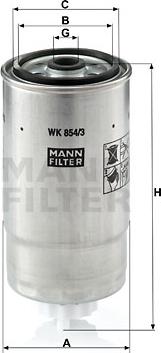 Mann-Filter WK 854/3 - Fuel filter www.parts5.com