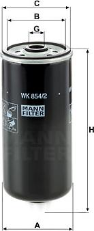 Mann-Filter WK 854/2 - Fuel filter www.parts5.com
