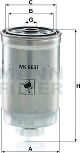 Mann-Filter WK 8051 - Fuel filter www.parts5.com