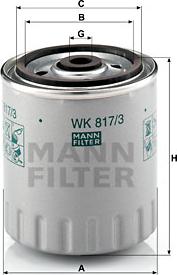 Mann-Filter WK 817/3 x - Fuel filter www.parts5.com