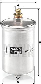 Mann-Filter WK 830/3 - Filtro combustible www.parts5.com