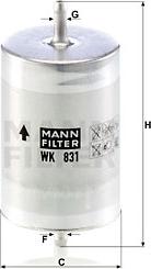 Mann-Filter WK 831 - Fuel filter www.parts5.com