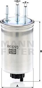 Mann-Filter WK 829/3 - Fuel filter www.parts5.com