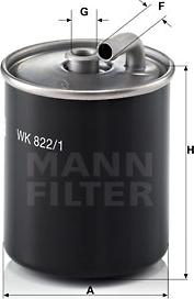 Mann-Filter WK 822/1 - Fuel filter www.parts5.com