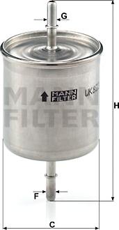 Mann-Filter WK 822/2 - Fuel filter www.parts5.com