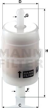 Mann-Filter WK 32/6 - Fuel filter www.parts5.com