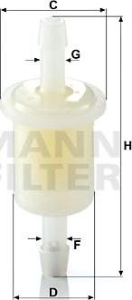 Mann-Filter WK 21 (10) - Fuel filter www.parts5.com