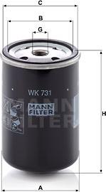 Mann-Filter WK 731 - Fuel filter www.parts5.com