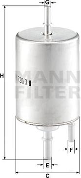 Mann-Filter WK 720/3 - Fuel filter www.parts5.com