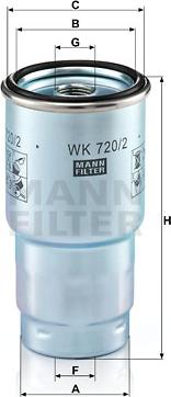 Mann-Filter WK 720/2 x - Fuel filter www.parts5.com