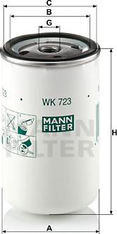 Mann-Filter WK 723 - Fuel filter www.parts5.com
