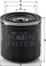 Mann-Filter WP 1026 - Oil Filter www.parts5.com