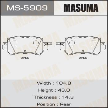 MASUMA MS5909 - Brake Shoe Set www.parts5.com