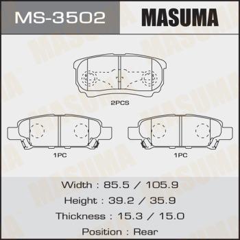MASUMA MS3502 - Brake Shoe Set www.parts5.com