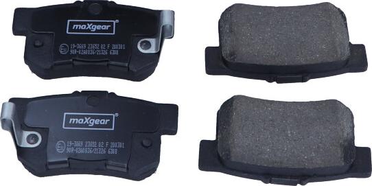 Maxgear 19-3669 - Brake Pad Set, disc brake www.parts5.com
