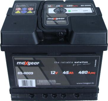 Maxgear 85-0009 - Стартерная аккумуляторная батарея, АКБ www.parts5.com