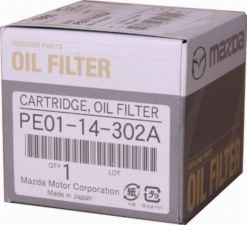 MAZDA PE01-14-302A 9A - OIL FILTER www.parts5.com