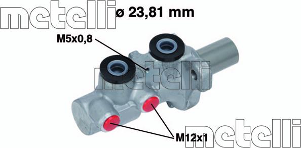 Metelli 05-0746 - Brake Master Cylinder www.parts5.com