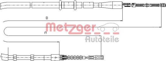 Metzger 10.7503 - Cable, parking brake www.parts5.com