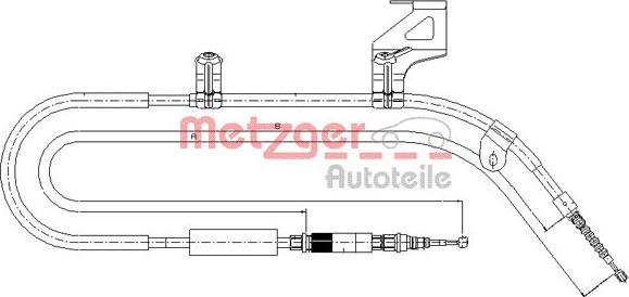 Metzger 10.7585 - Cable, parking brake www.parts5.com