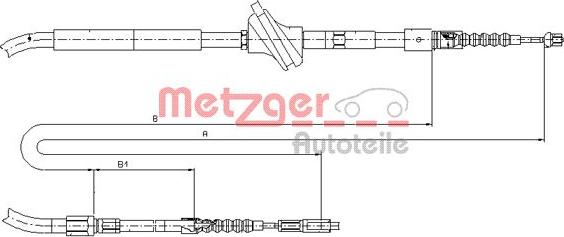 Metzger 10.7583 - Cable, parking brake www.parts5.com