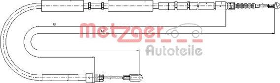 Metzger 10.7536 - Cable, parking brake www.parts5.com