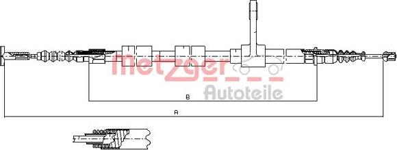 Metzger 251.31 - Тросик, cтояночный тормоз www.parts5.com