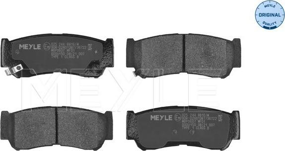 Meyle 025 244 8816/W - Brake Pad Set, disc brake www.parts5.com