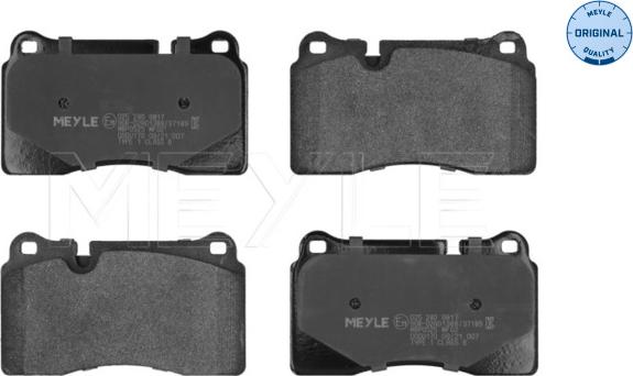 Meyle 025 240 9817 - Brake Pad Set, disc brake www.parts5.com