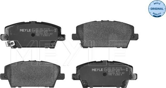 Meyle 025 240 8717/W - Brake Pad Set, disc brake www.parts5.com