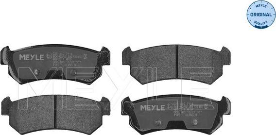 Meyle 025 240 7114 - Brake Pad Set, disc brake www.parts5.com