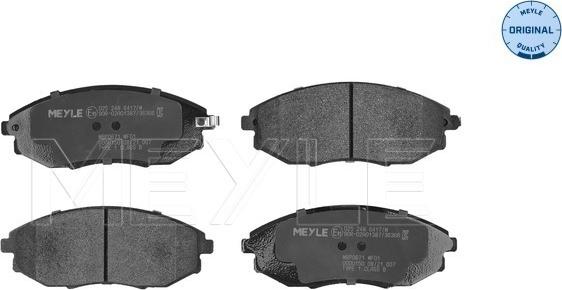 Meyle 025 248 6417/W - Brake Pad Set, disc brake www.parts5.com
