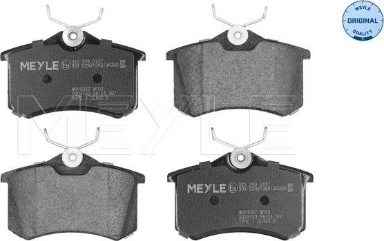 Meyle 025 209 6117 - Brake Pad Set, disc brake www.parts5.com
