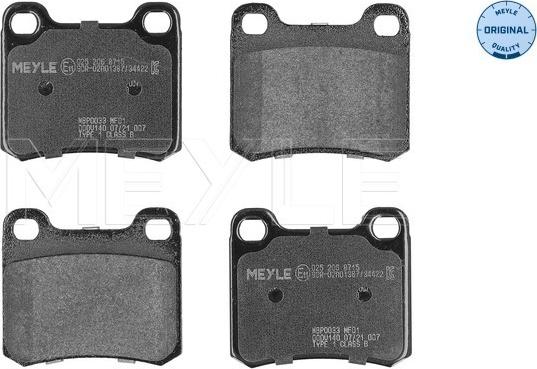 Meyle 025 206 8715 - Brake Pad Set, disc brake www.parts5.com