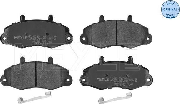 Meyle 025 214 7018 - Brake Pad Set, disc brake www.parts5.com