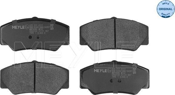 Meyle 025 211 4117 - Brake Pad Set, disc brake www.parts5.com