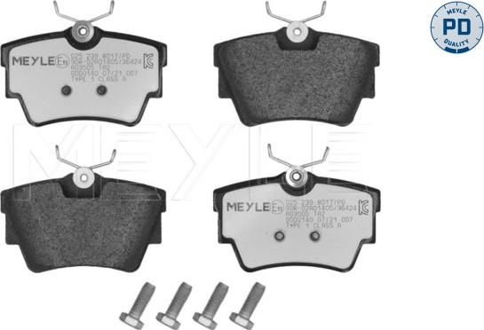 Meyle 025 239 8017/PD - Brake Pad Set, disc brake www.parts5.com